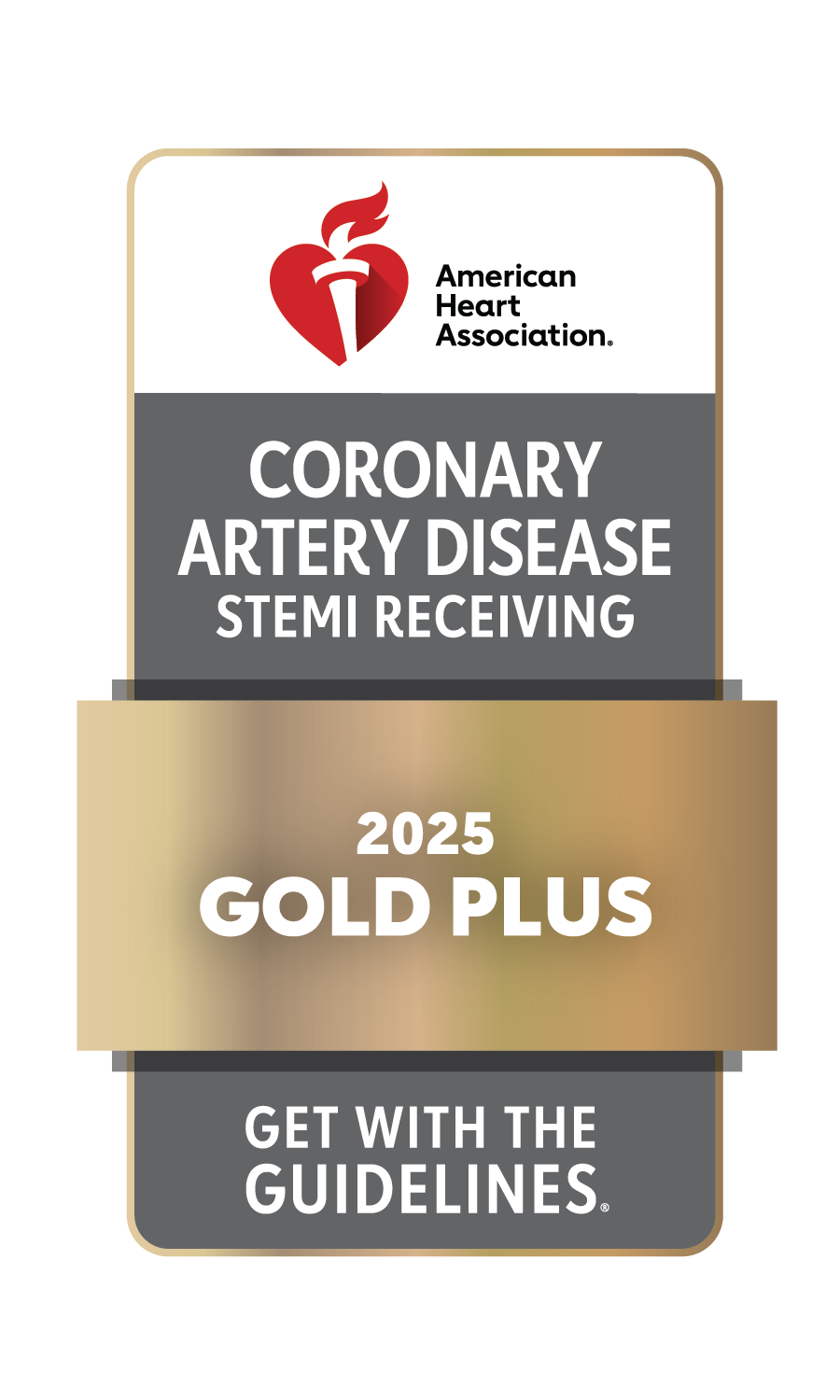AHA Coronary Artery Disease Stemi Receiving 2025 Gold Plus