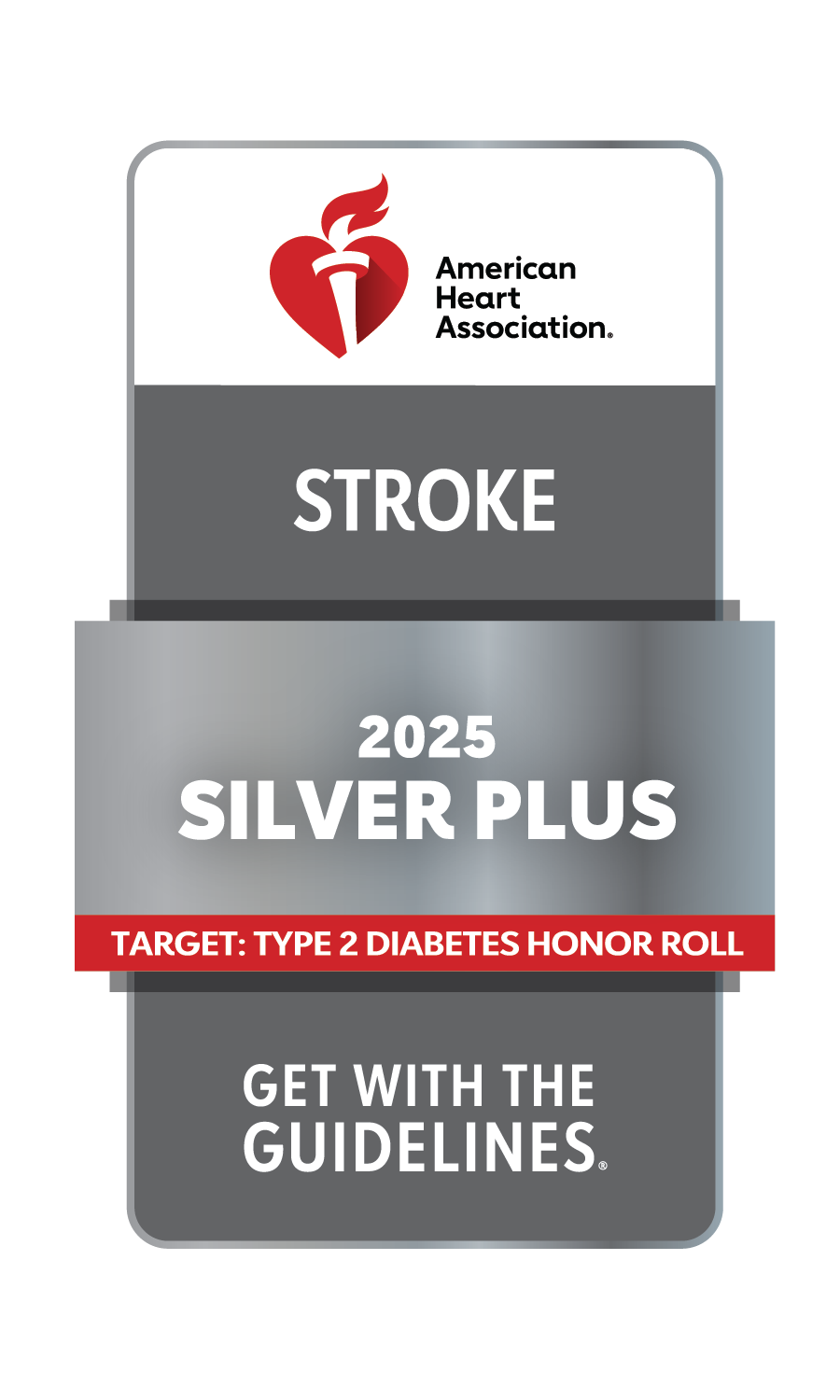 American Stroke Association Get with the Guidelines 2025 Stroke Silver Plus